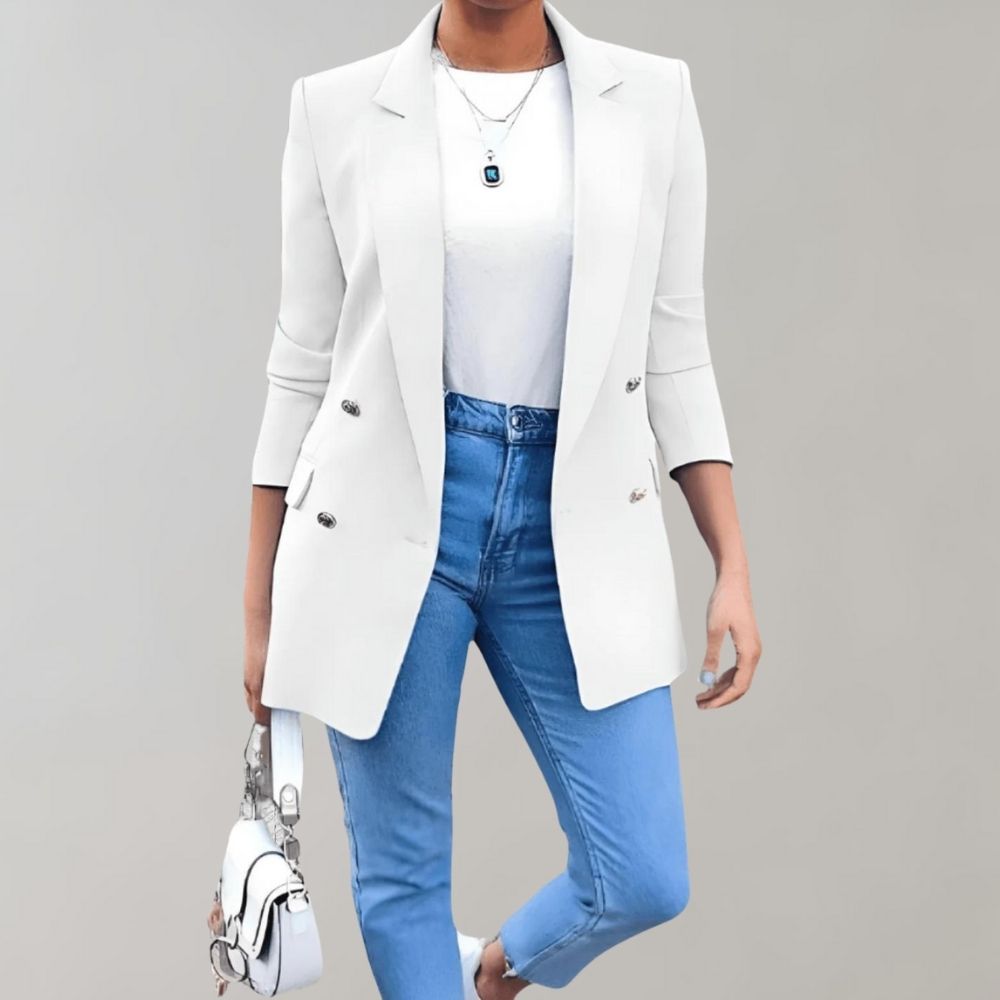 Women's Mid Length Tailored Blazer Jacket