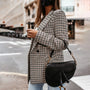 Women's Plaid Double Breasted Blazer