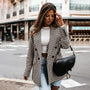 Women's Plaid Double Breasted Blazer