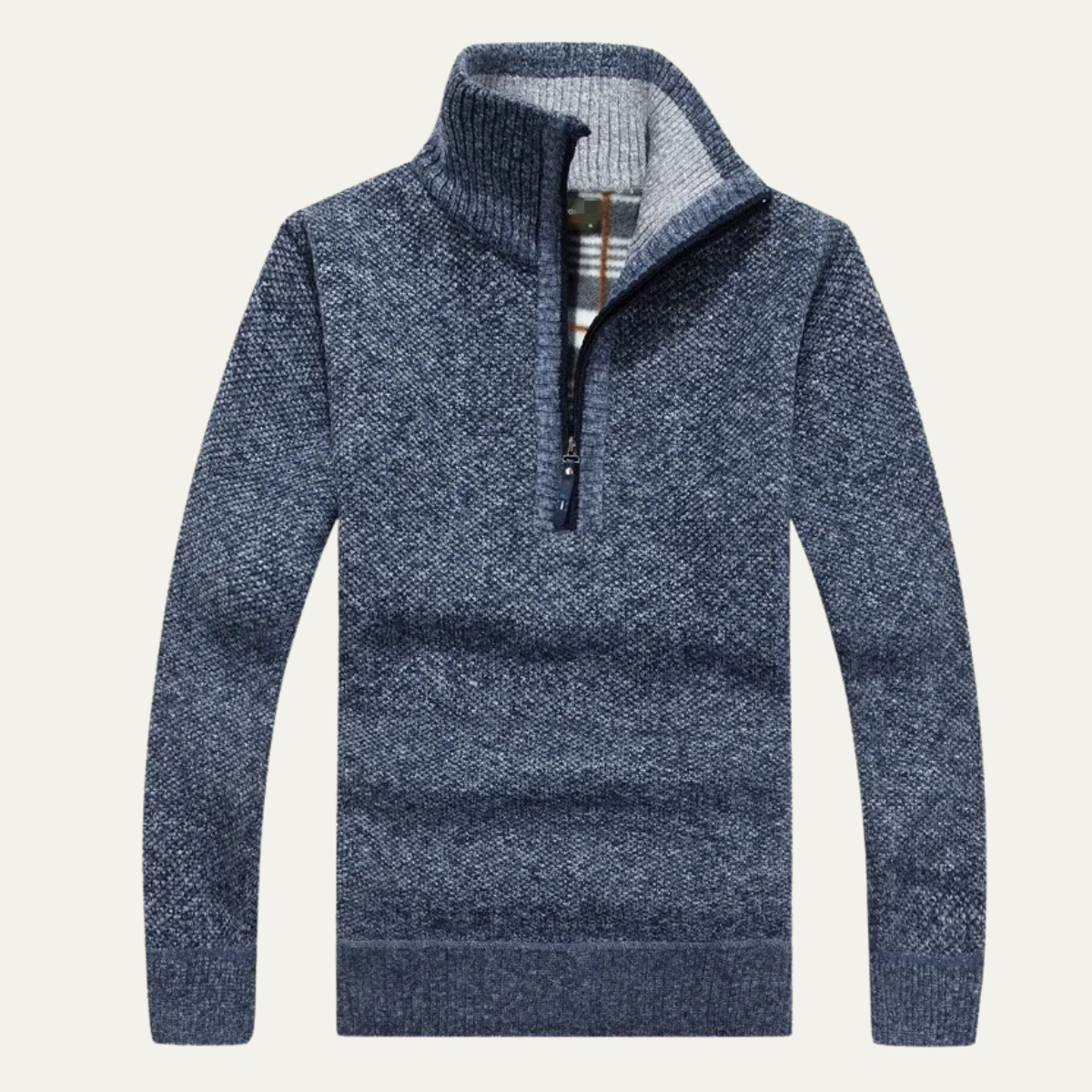 The Lacock Men's Mock Neck Half Zip Jumper