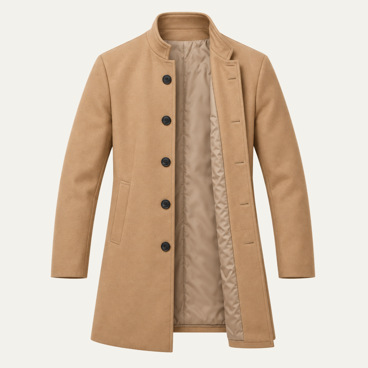 The Shaftesbury Men's Concealed Placket Overcoat