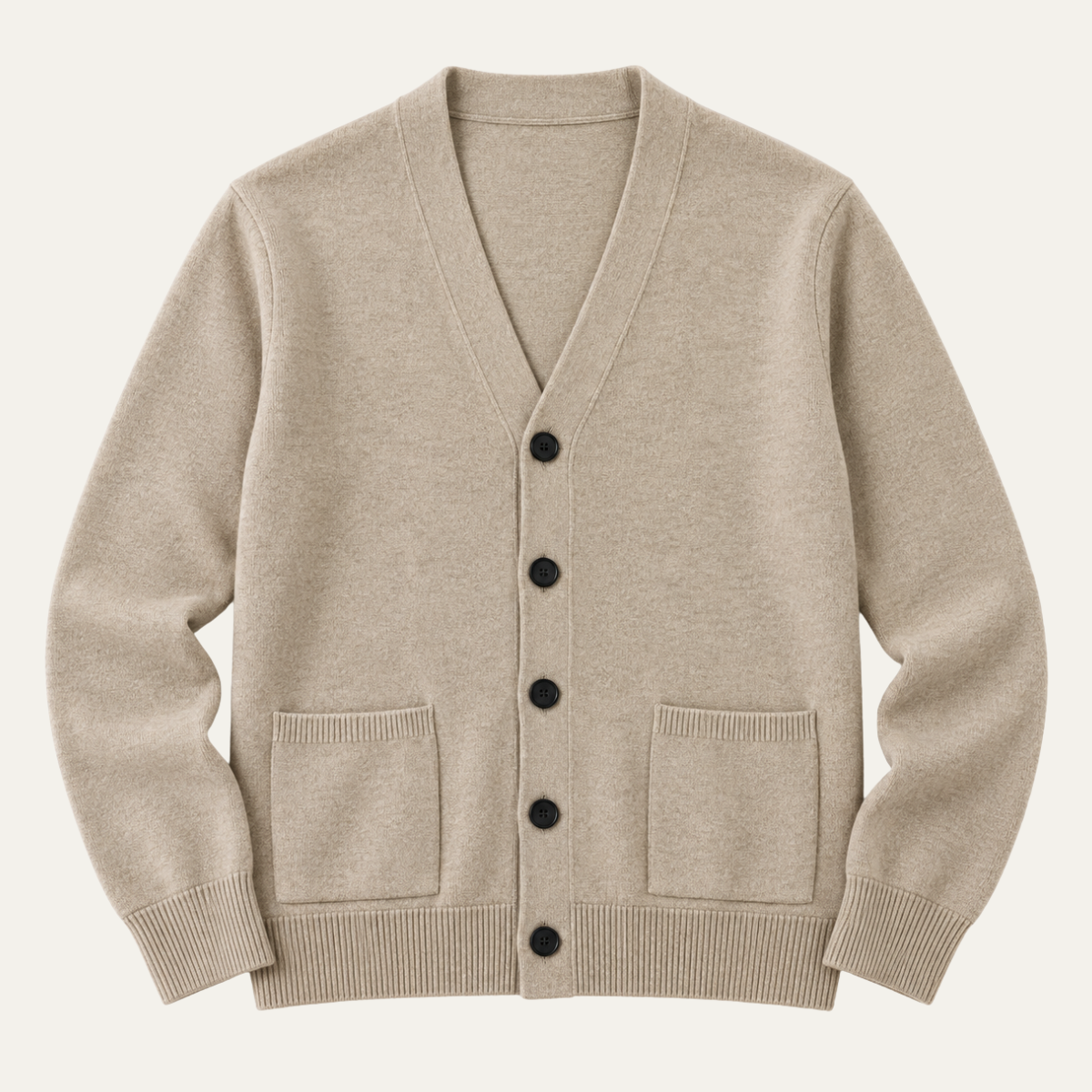 The Masham Men's Henley Knit Jumper with Button Neck