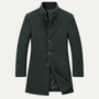The Ripon Men's Stand Collar Single Breasted Overcoat
