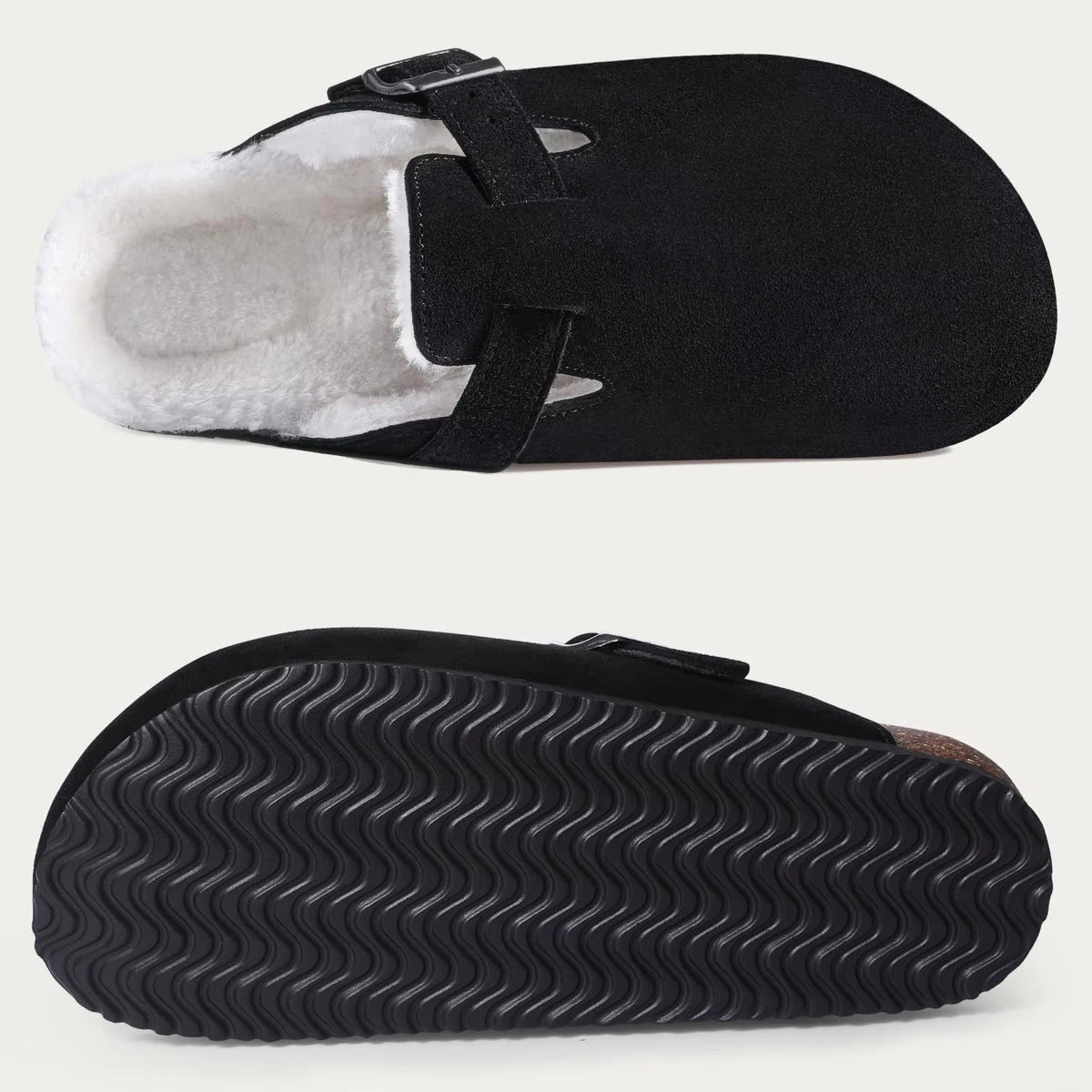 The Fernhollow Men's Fleece Lined Buckle Clogs