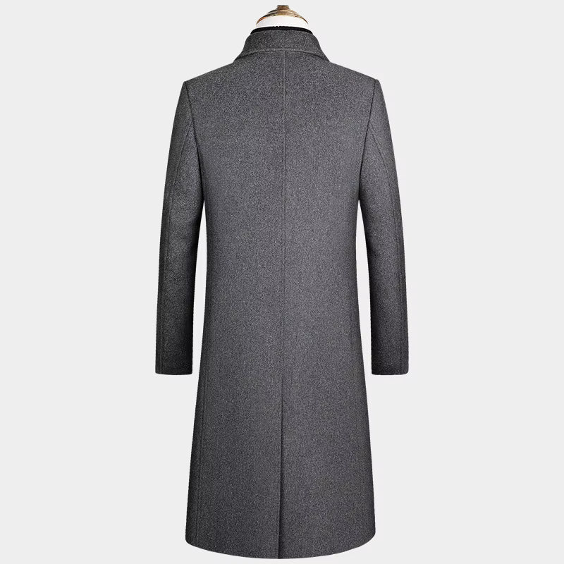 The Cartmel Men's Extra Long Wool Business Overcoat