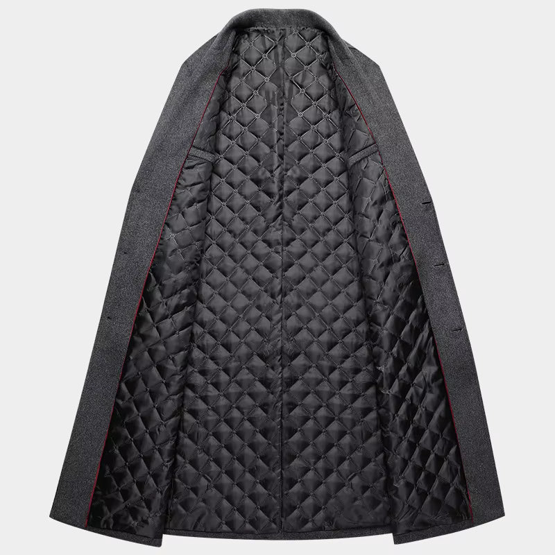 The Cartmel Men's Extra Long Wool Business Overcoat