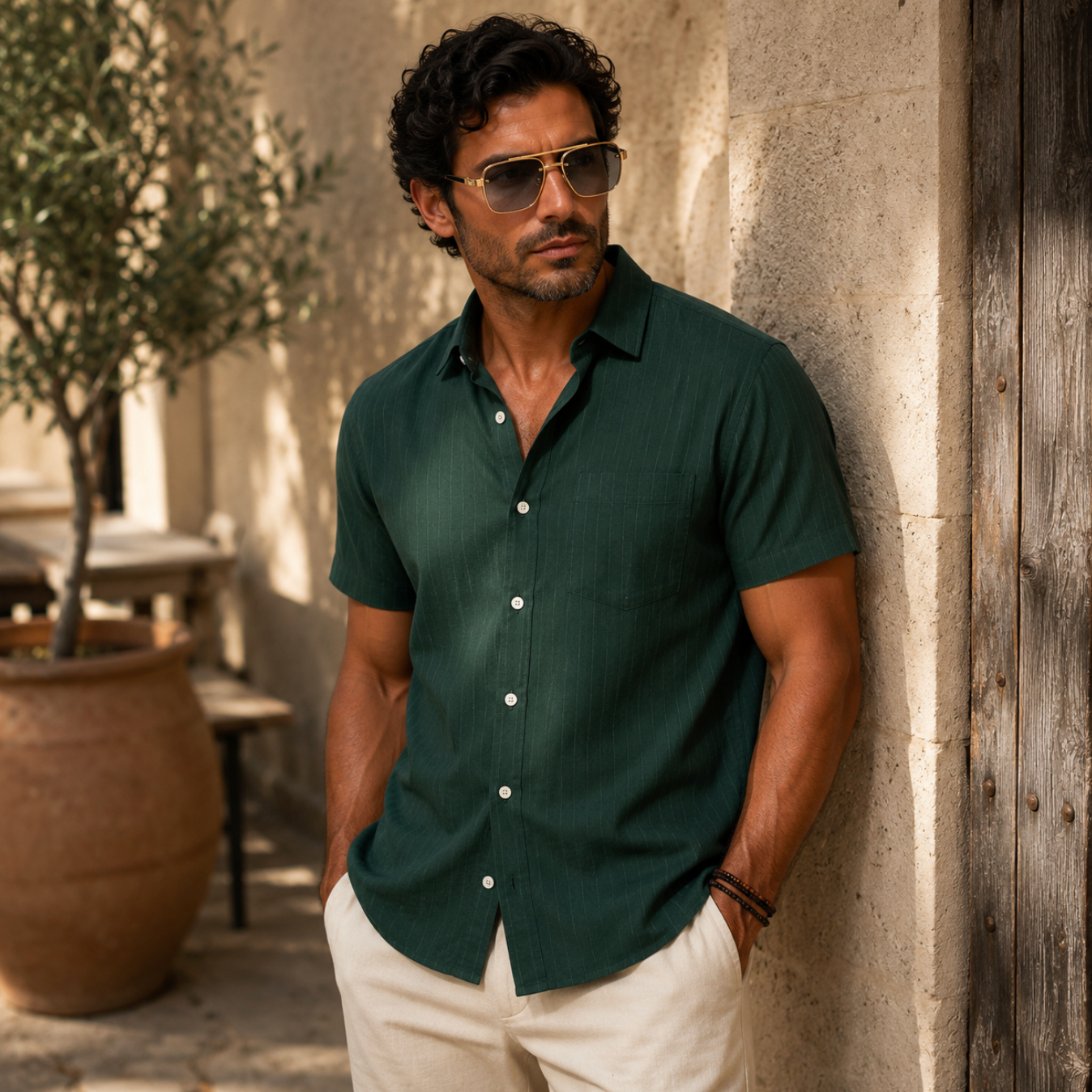 Men’s Vintage Retro UV Protection Square Sunglasses