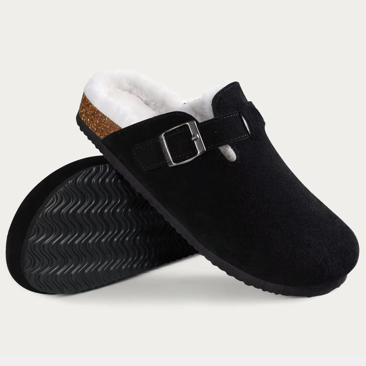 The Fernhollow Men's Fleece Lined Buckle Clogs