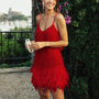 Women's Sequin Midi Cocktail Party Dress