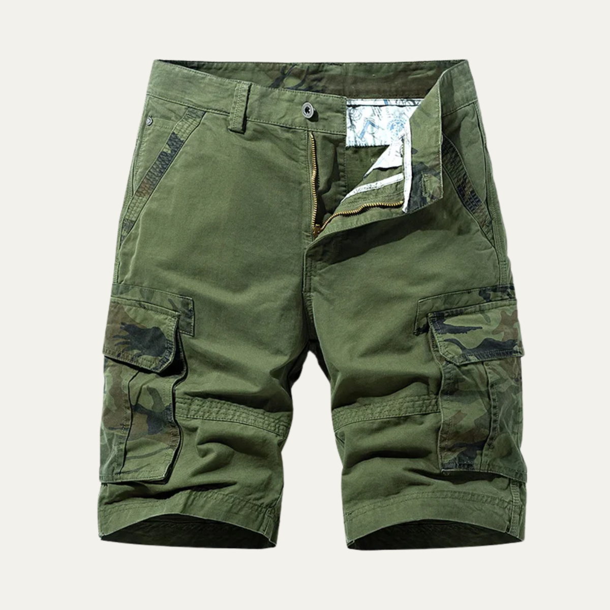 The Stratford Men’s 100% Cotton Camouflage Cargo Shorts
