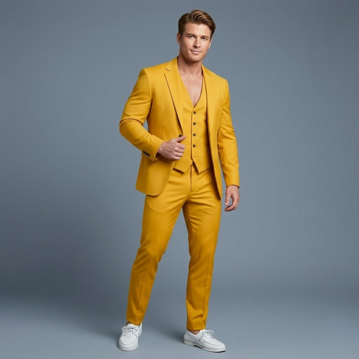 The Montalcino Men’s Luxury 3 Piece Set - Jacket, Gilet & Trousers