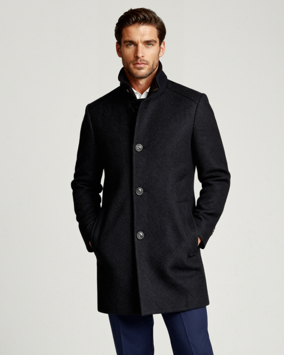 Highlander Men's Luxury Wool Winter Overcoat
