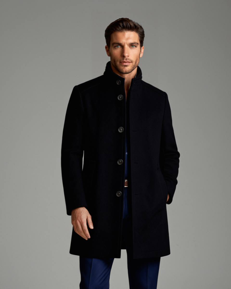 Highlander Men's Luxury Wool Winter Overcoat