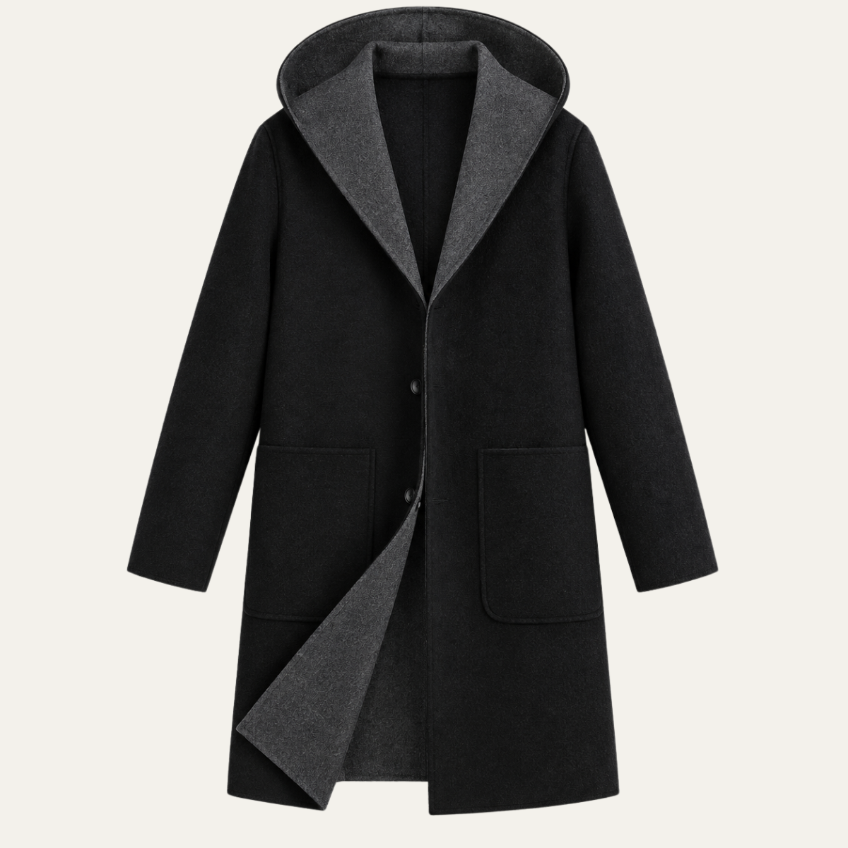 The Wrenfield Men's Hooded Wool Blend Overcoat