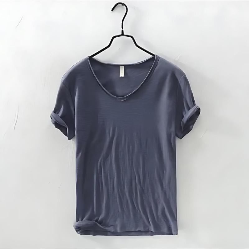 Lightweight V-Neck T-Shirt – Breathable Fabric for Comfort