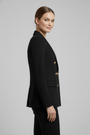 Women's Double Breasted Blazer with Gold Buttons