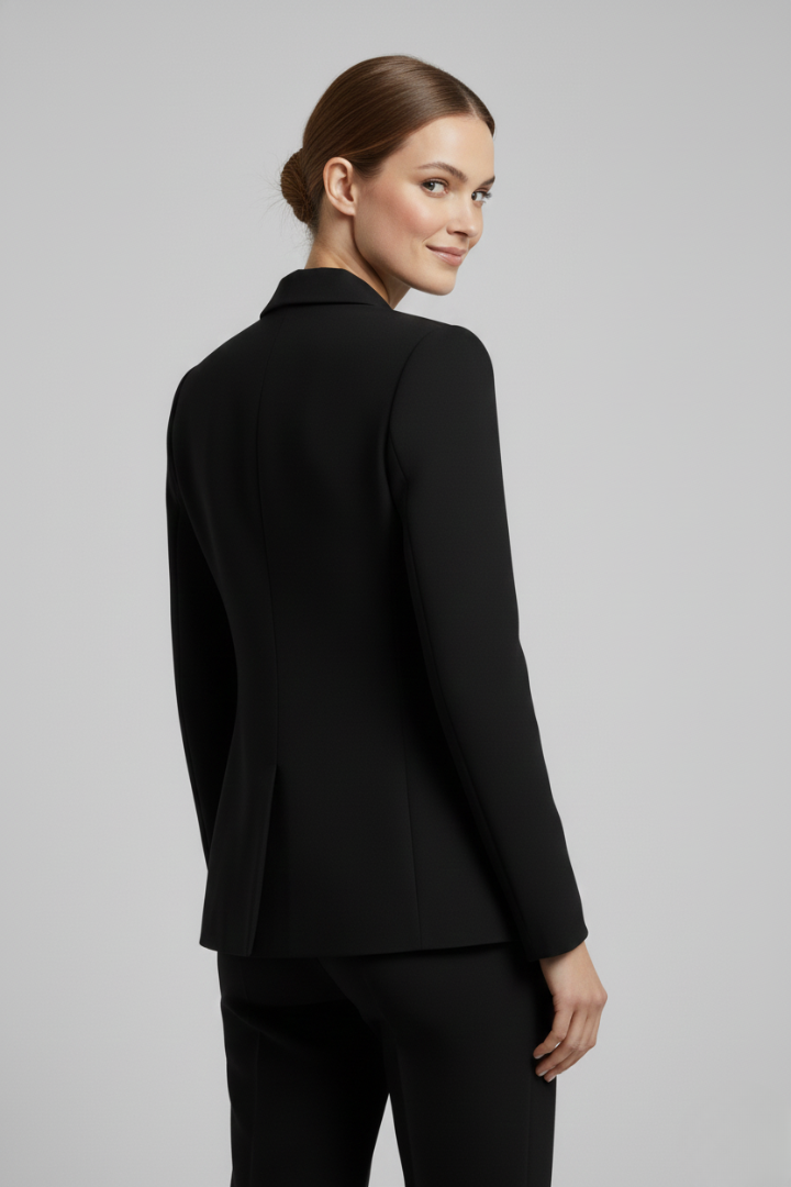 Women's Double Breasted Blazer with Gold Buttons