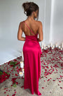 Women's One Shoulder Satin Evening Dress