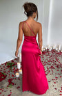 Women's One Shoulder Satin Evening Dress
