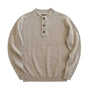 The Masham Men's Henley Knit Jumper with Button Neck