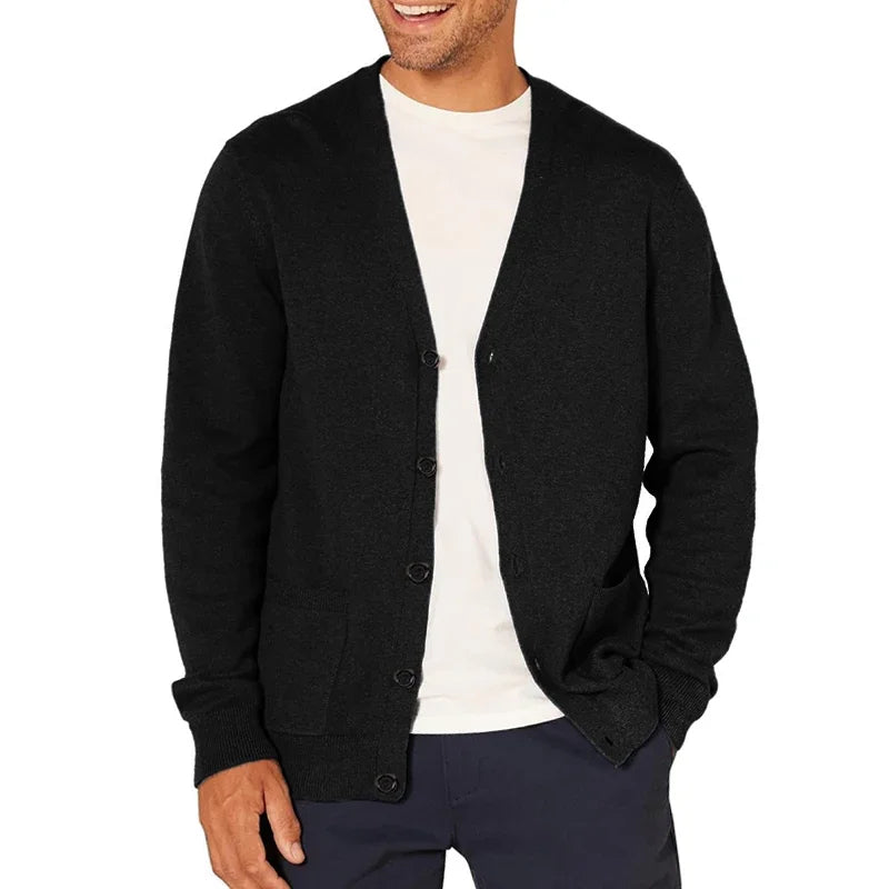 The Lyndhurst Men's Classic V Neck Button Cardigan