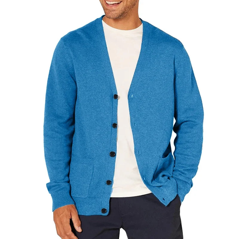 The Malton Men's Full Button V Neck Cardigan
