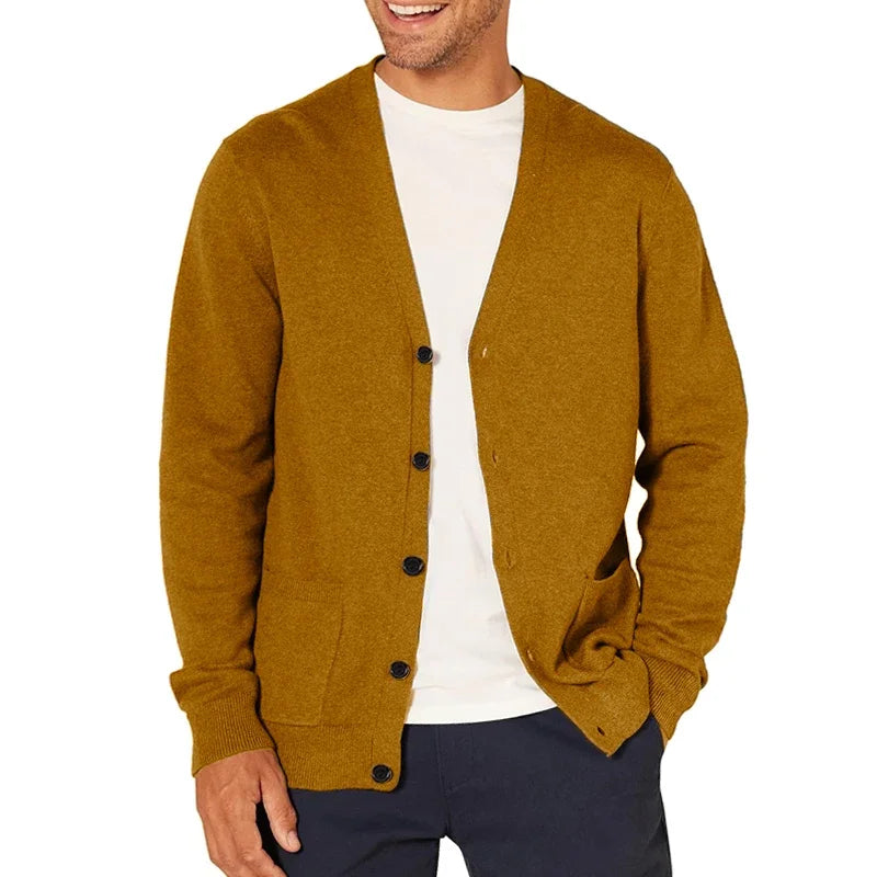 The Malton Men's Full Button V Neck Cardigan