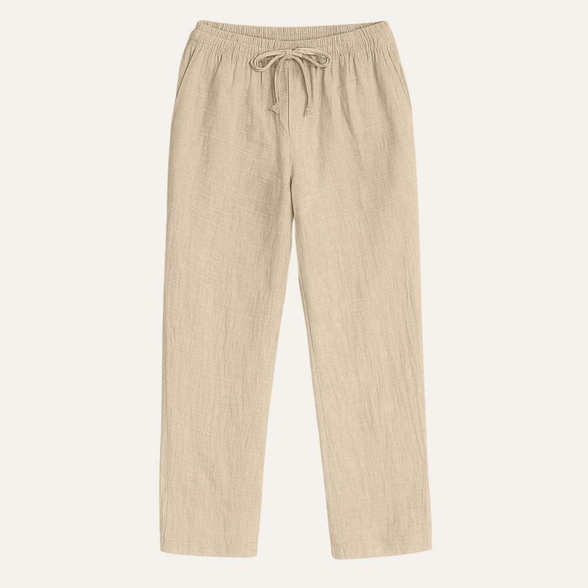 The Circular Quay Men’s Casual Trousers Elastic Waist Loose Fit Linen Trousers