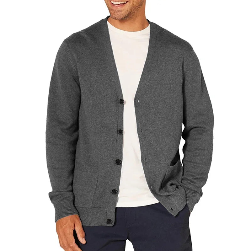 The Lyndhurst Men's Classic V Neck Button Cardigan