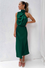Women's Maxi Dress with Asymmetric Neckline