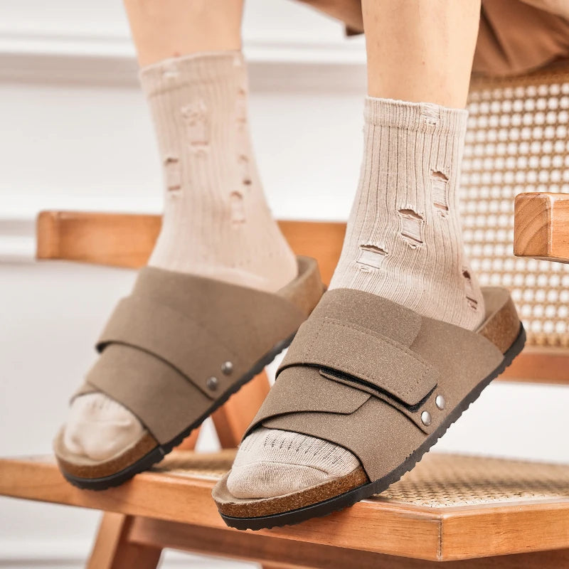 The Barrowfield Men's Suede Strap Comfort Slides