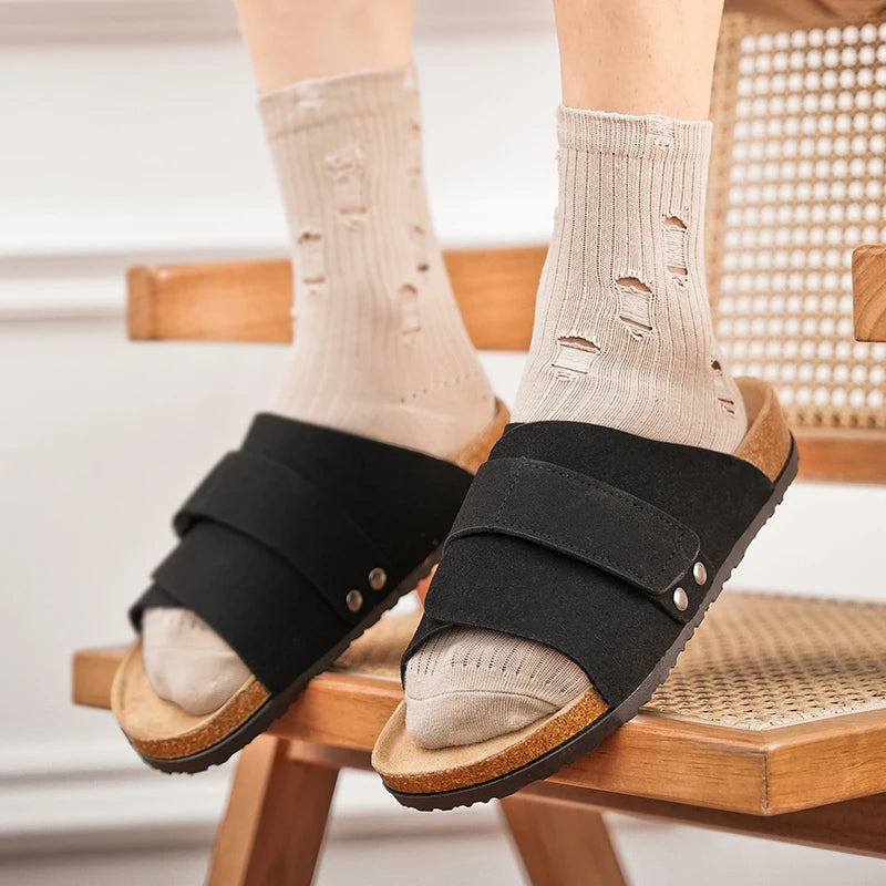 The Barrowfield Men's Suede Strap Comfort Slides