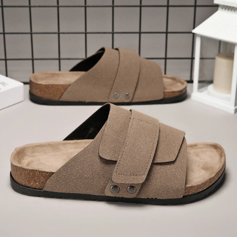 The Barrowfield Men's Suede Strap Comfort Slides