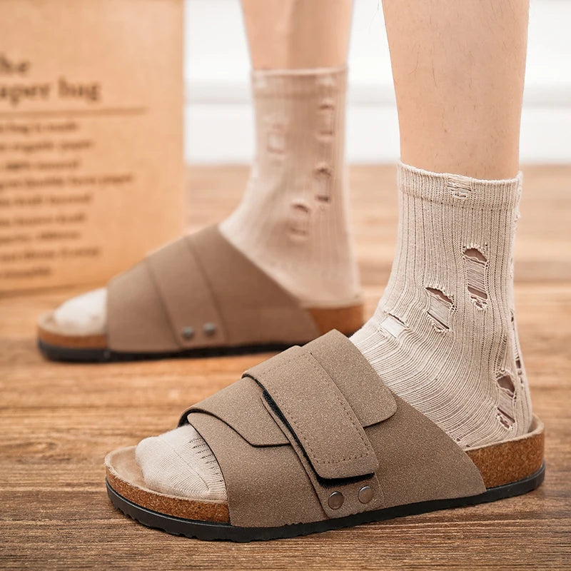 The Barrowfield Men's Suede Strap Comfort Slides