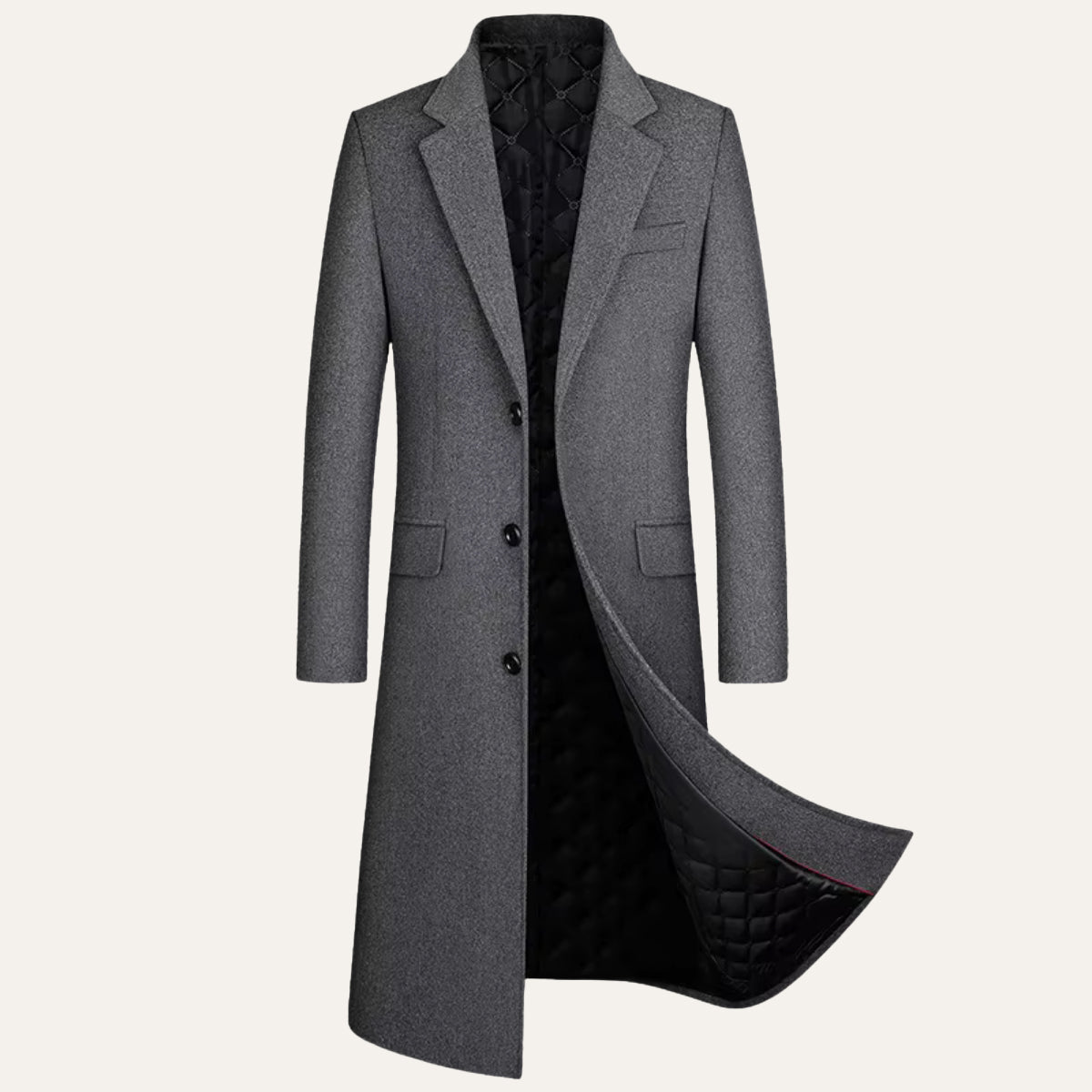 The Cartmel Men's Extra Long Wool Business Overcoat