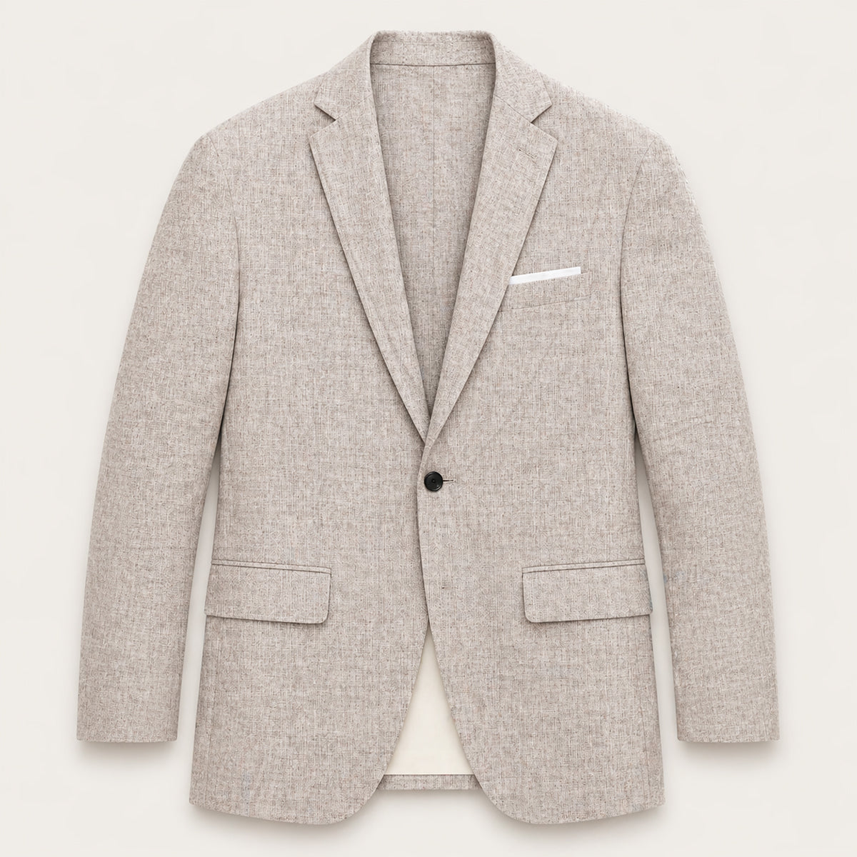 The Mandello Men’s Single Breasted Lightweight Slim Fit Linen Blazer Jacket
