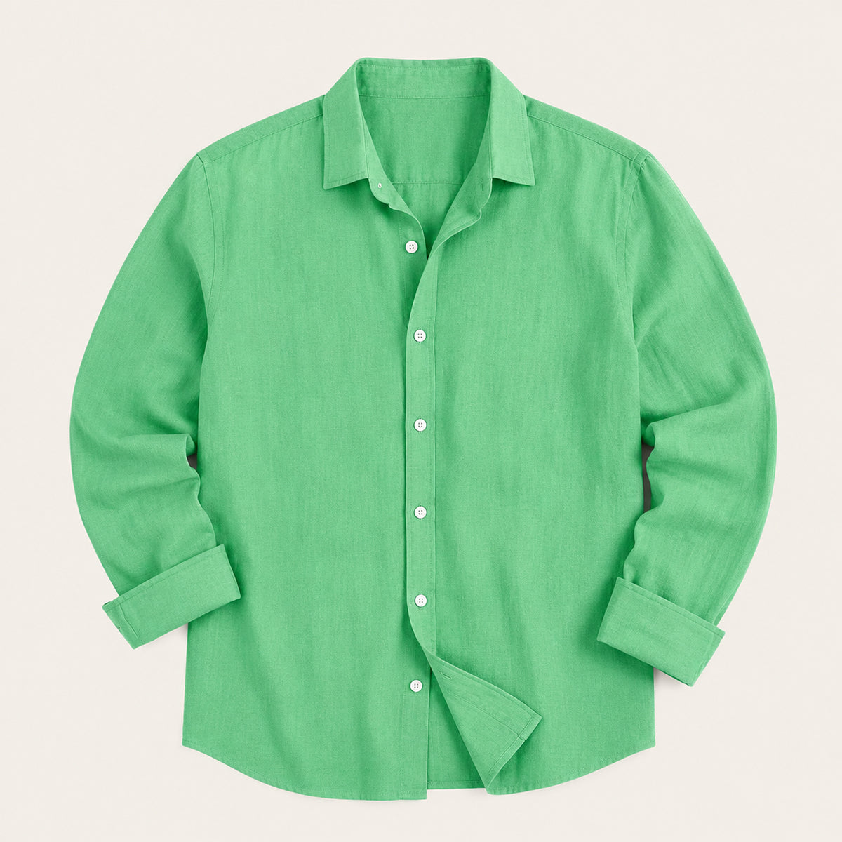 The Vail Men’s Cotton Linen Long Sleeve Button Down Shirt