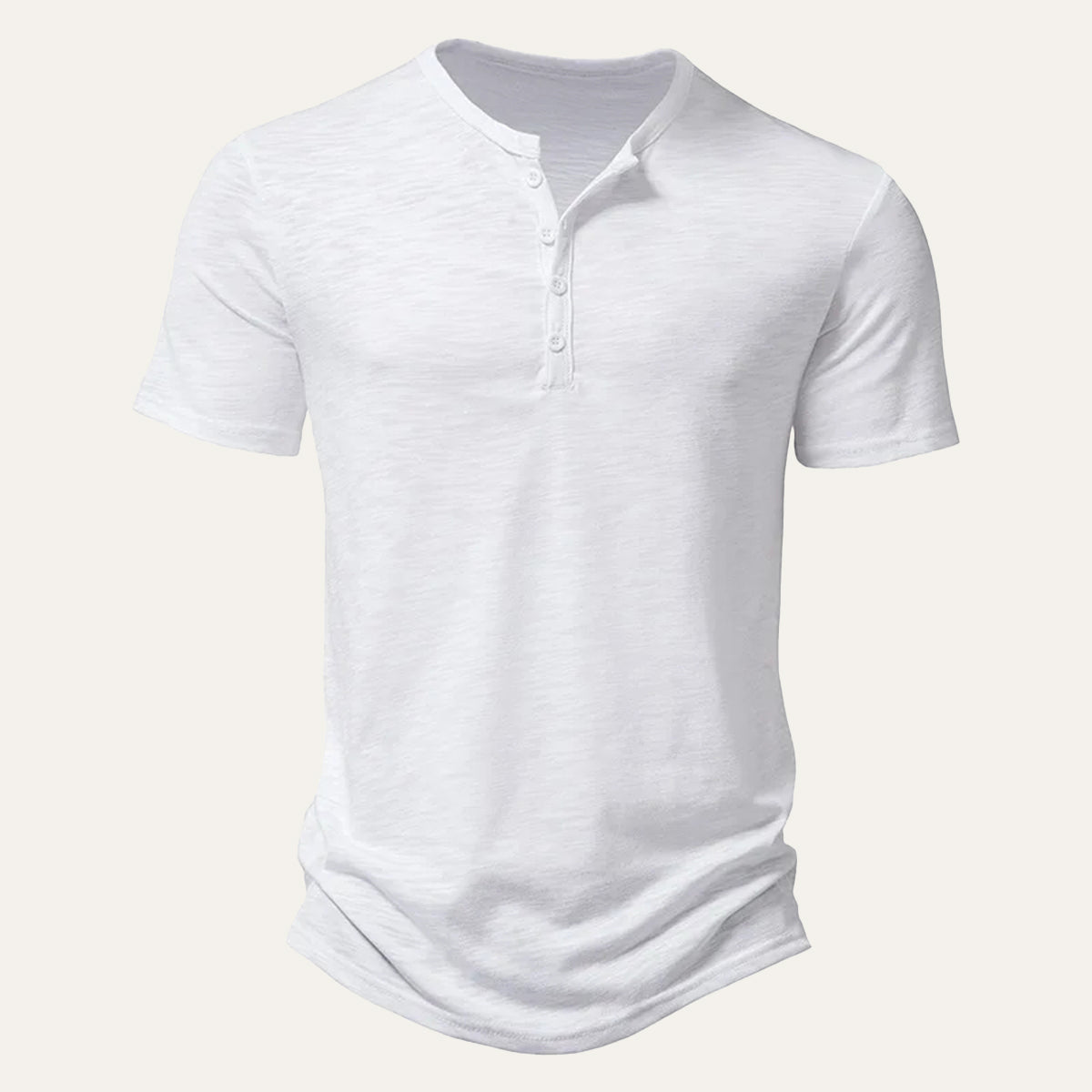 Men’s Henley T-Shirt – Casual Short Sleeve Cotton Button Tee
