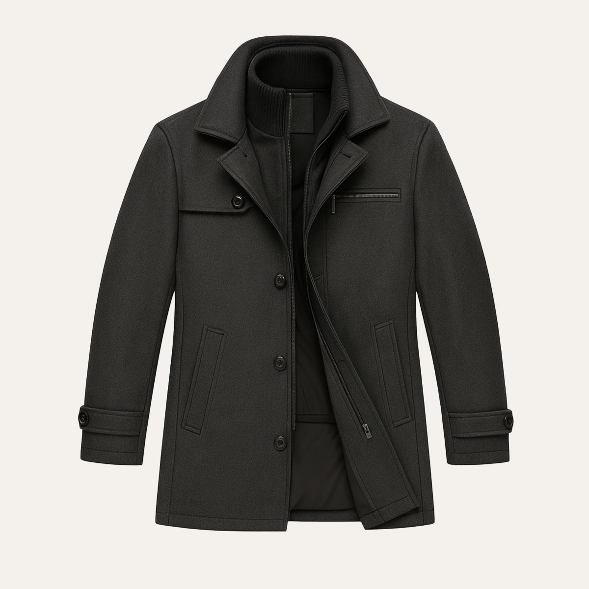 Danforth Men's Waterproof Casual Long Jacket with Adjustable Cuffs