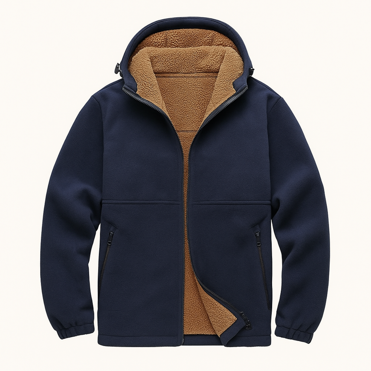 Harriman Men's Cozy Fleece Zip-Up Hooded Jacket