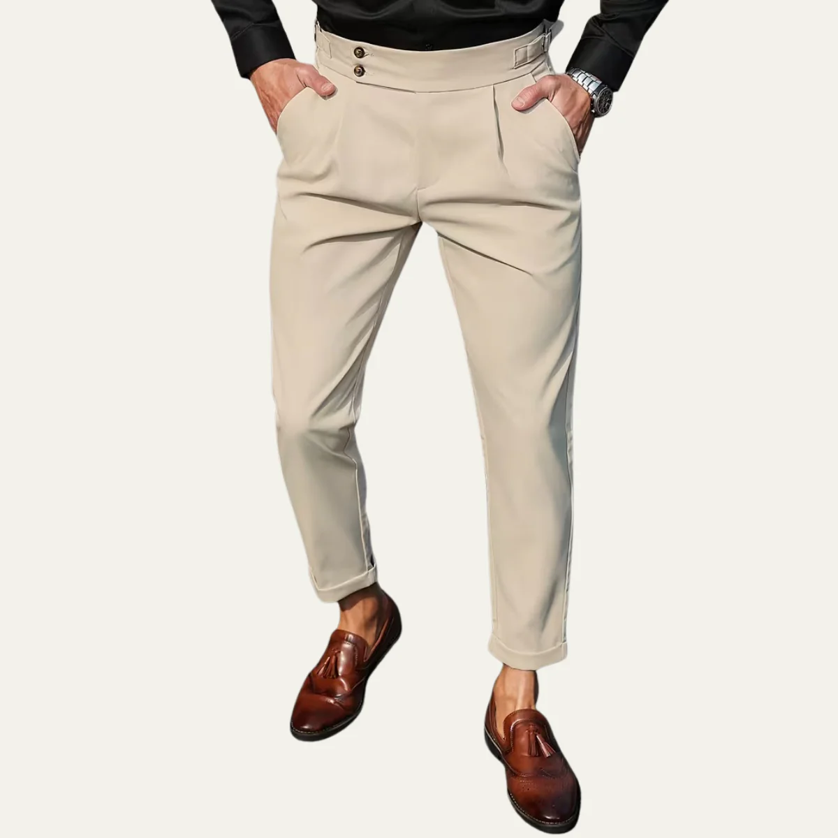 The Busselton Men’s Slim Fit Smart Business Dress Trousers