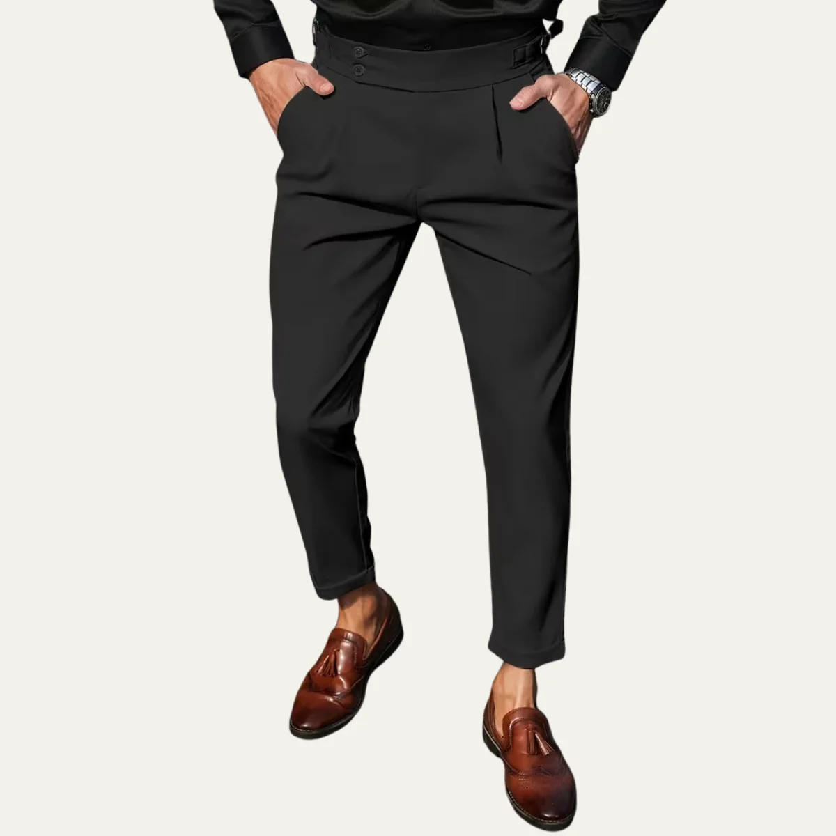 The Busselton Men’s Slim Fit Smart Business Dress Trousers