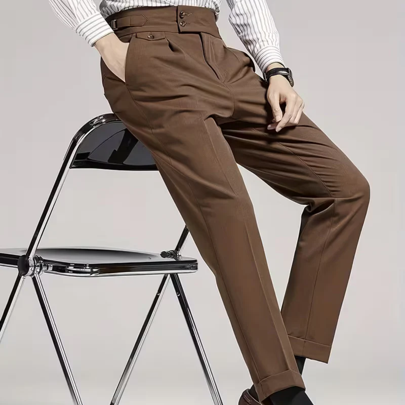 The Lake Tahoe Men’s Casual Pleated Suit Dress Trousers