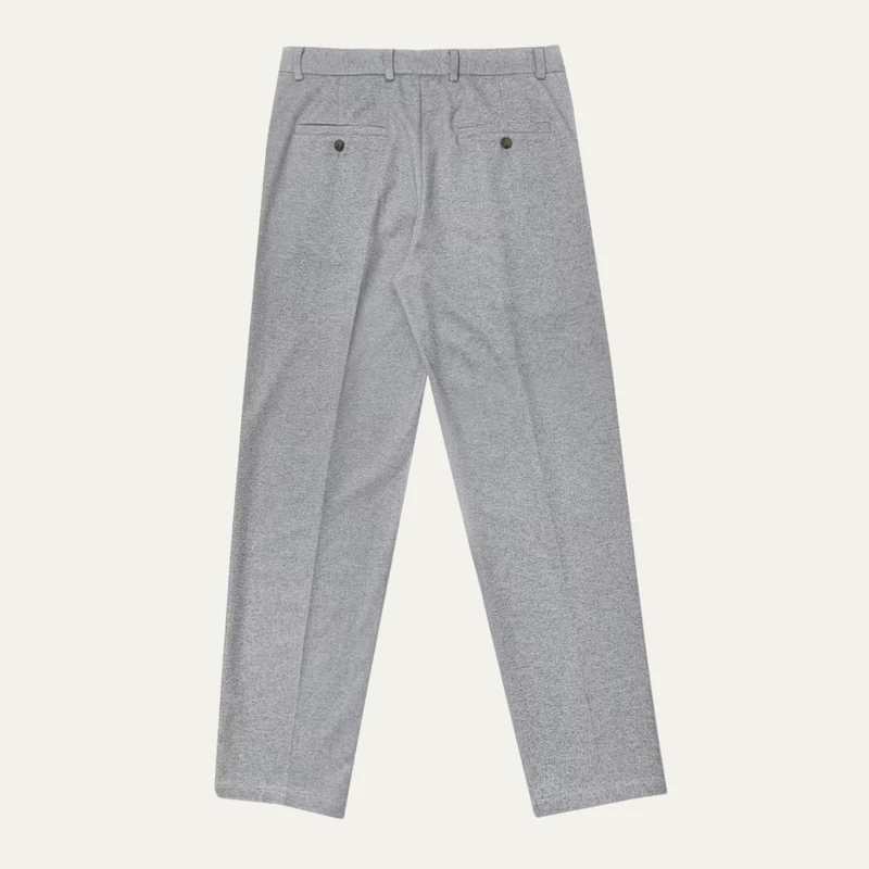 The Brighton Men’s Business High Waisted Pleated Dress Trousers – Grey
