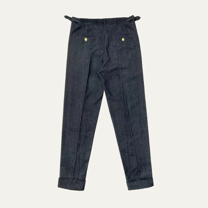The Atherton Men’s Tailored Straight Leg Dress Trousers – Navy Blue