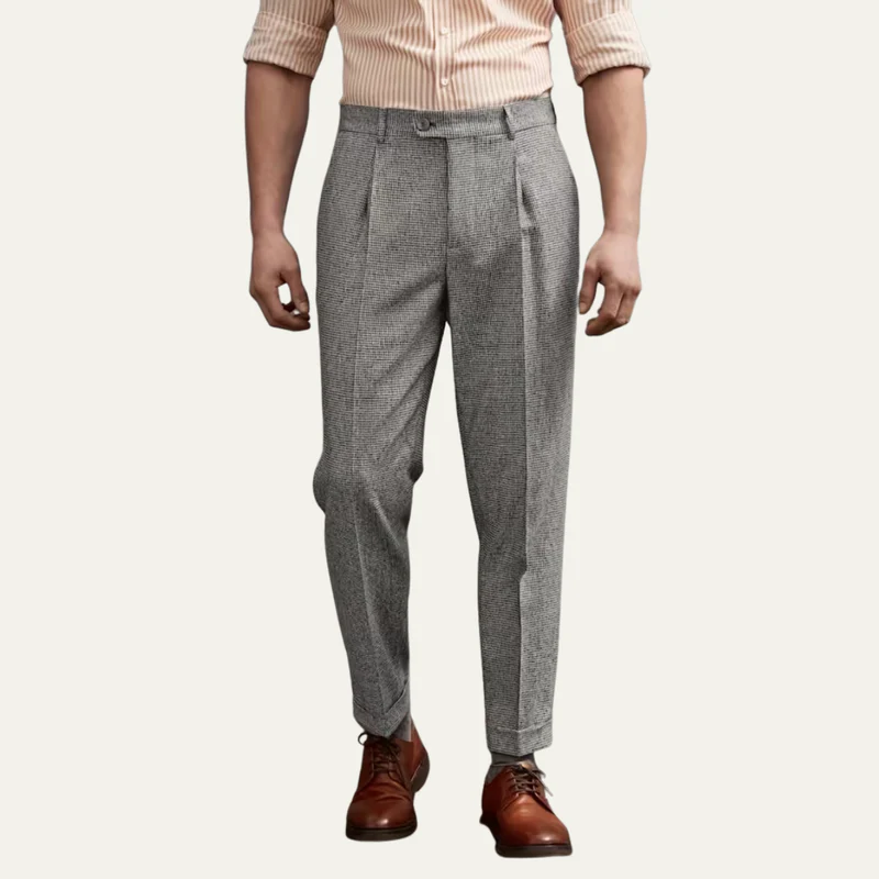 The Armidale Men's Lightweight Business Straight Leg Dress Trousers – Grey