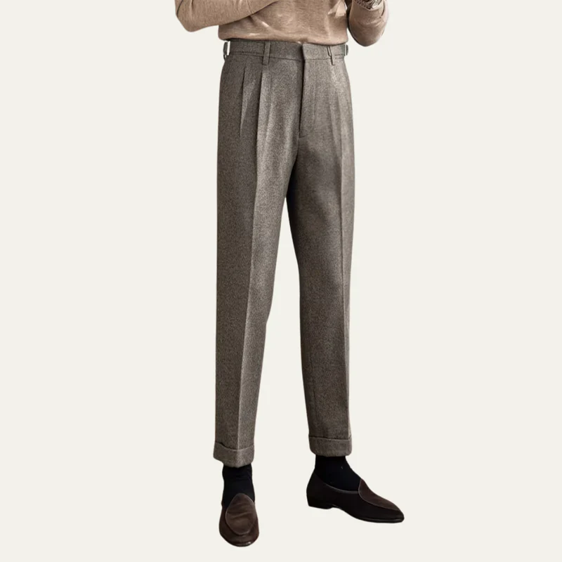 The Capitol Hill Men’s Pleated Straight Leg Smart Casual Dress Trousers