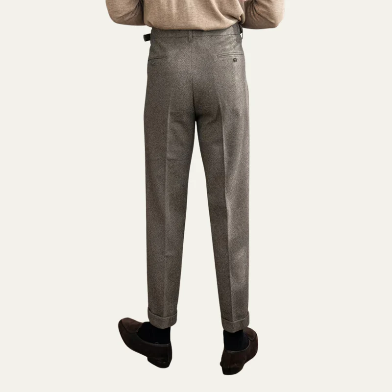 The Capitol Hill Men’s Pleated Straight Leg Smart Casual Dress Trousers