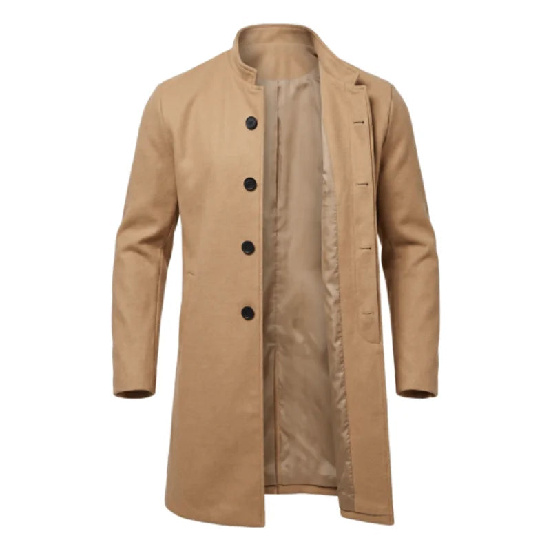 The Shaftesbury Men's Concealed Placket Overcoat