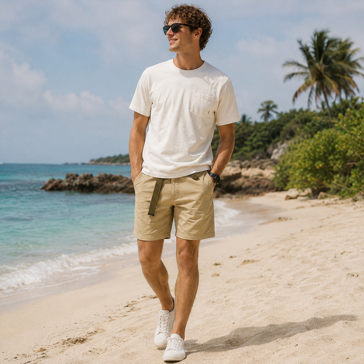 The Positano Men’s Cotton Relaxed Fit Casual Shorts